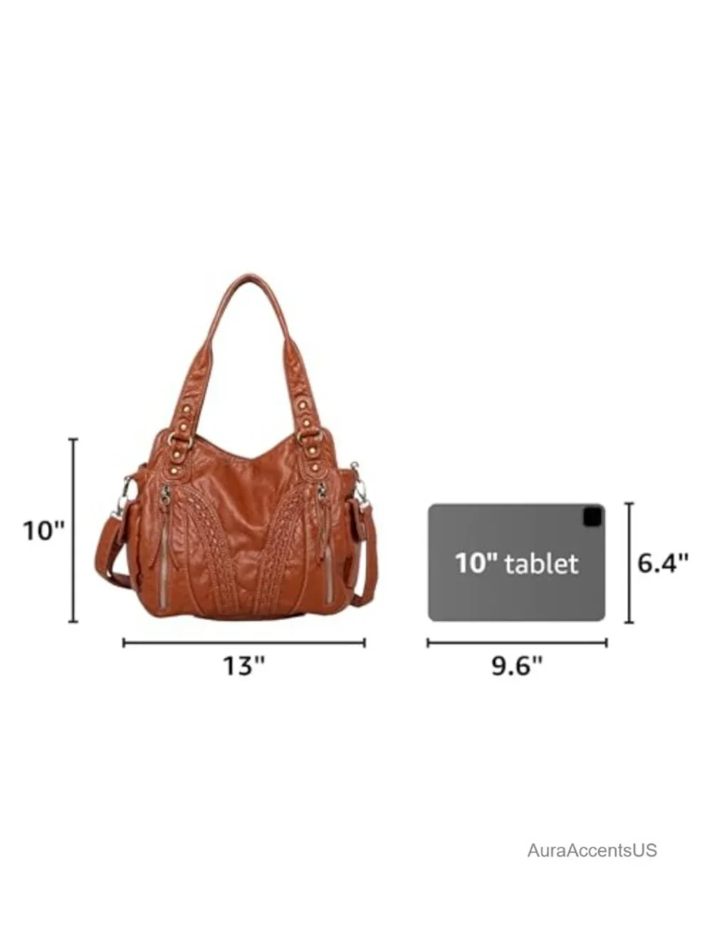 Y2K Hobo Bag Women Washed Leather Purse Crossbody Strap Roomy Handbag